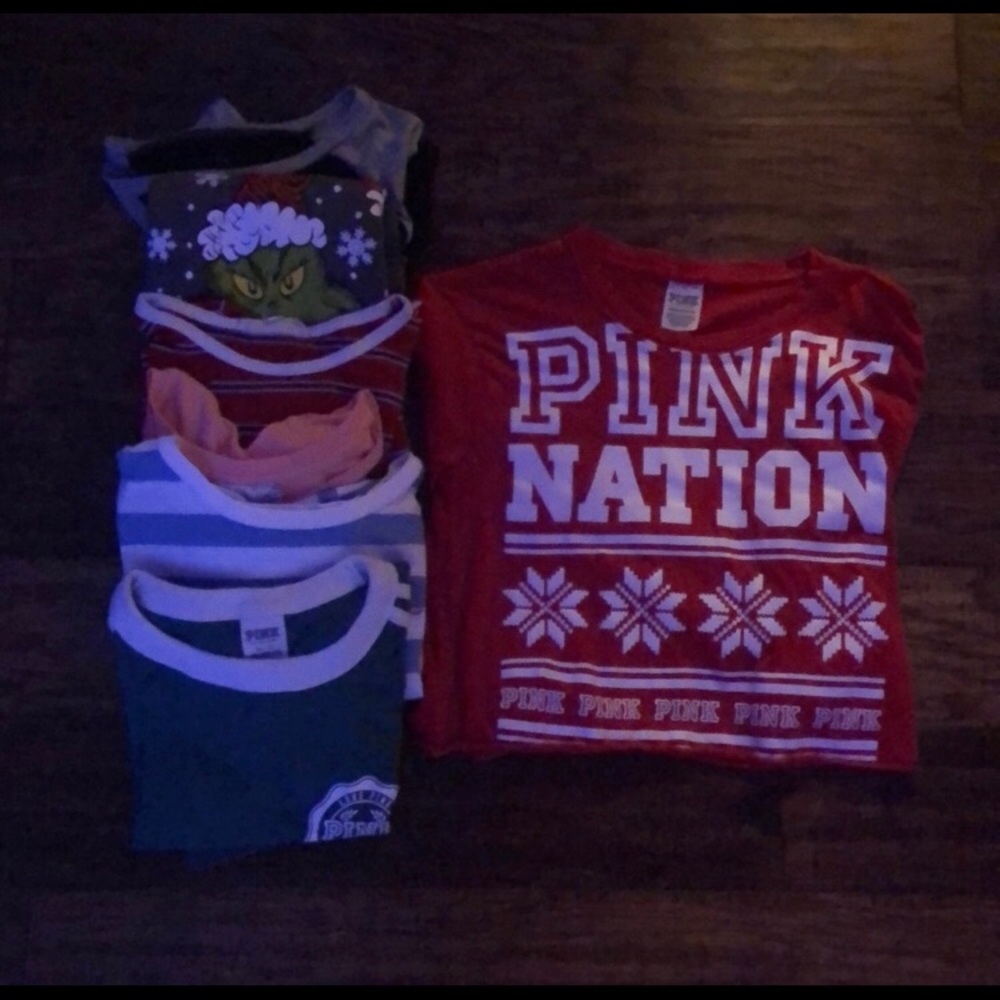 pink christmas shirts with mystery jacket!!
